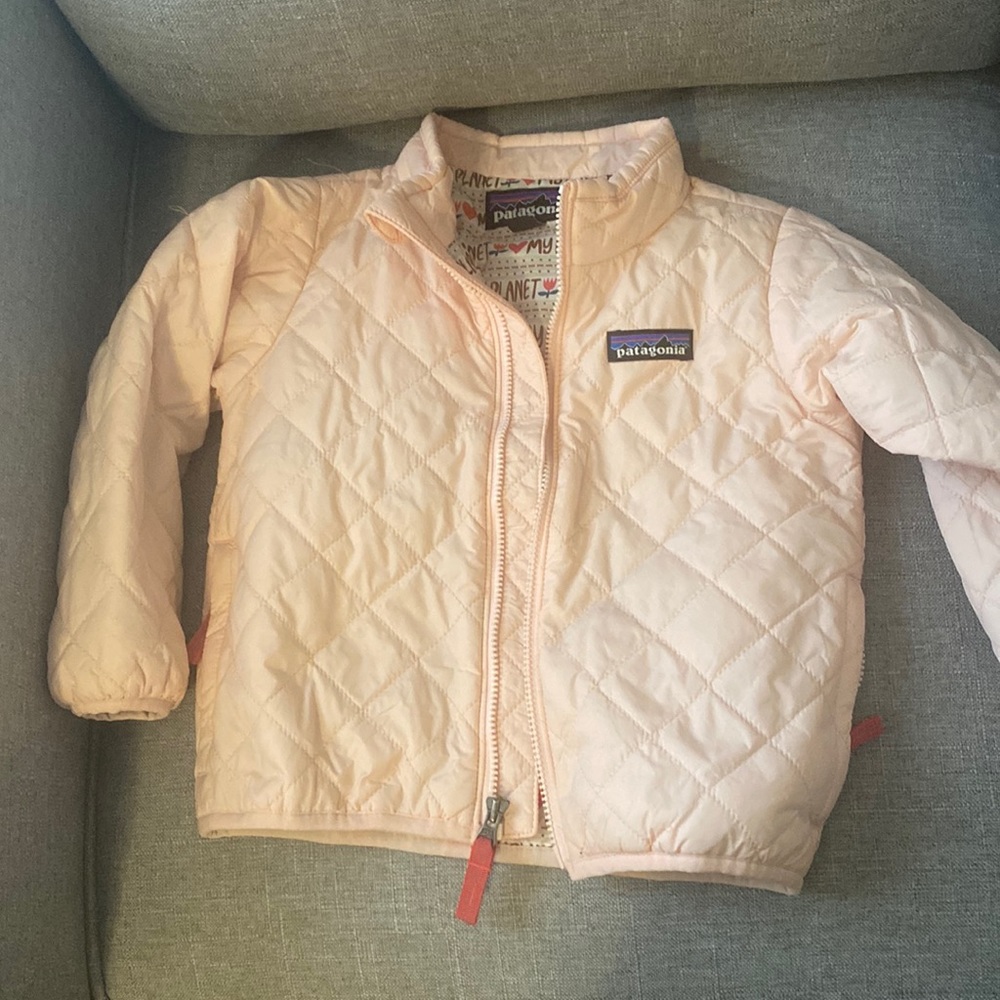 Baby pink Patagonia toddler jacket
